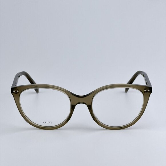 Celine CL50068I 093 CELINE THIN BRAND NEW Eyeglasses Transparent Khaki Women - Picture 1 of 10